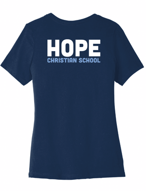 Custom Printed Apparel | Women's Custom T-Shirt | Hope Christian School - Hope Christian School - 19768