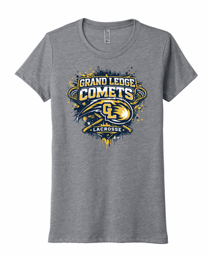 Custom Printed Apparel | Women's Custom T-Shirt - Tri Blend | Grand Ledge Lacrosse - GL Lacrosse - 19166