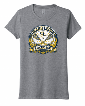 Custom Printed Apparel | Women's Custom T-Shirt - Tri Blend | Grand Ledge Lacrosse - GL Lacrosse - 19166