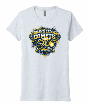Custom Printed Apparel | Women's Custom T-Shirt - Tri Blend | Grand Ledge Lacrosse - GL Lacrosse - 19166
