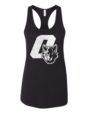 Custom Printed Apparel | Women's Custom Tank Top - Black Racerback | Kinawa Middle School - Kinawa - 19332