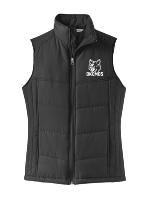 Custom Printed Apparel | Women's Custom Vest - Black Puffy Style | Bennett Woods Elementary - Bennett Woods - 19184