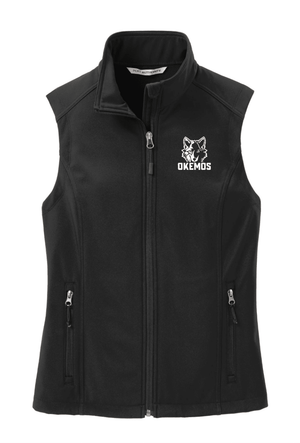 Custom Printed Apparel | Women's Custom Vest - Black Soft Shell | Bennett Woods Elementary - Bennett Woods - 19184