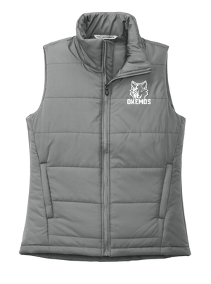 Custom Printed Apparel | Women's Custom Vest - Grey Puffer | Cornell Elementary - Cornell - 19125