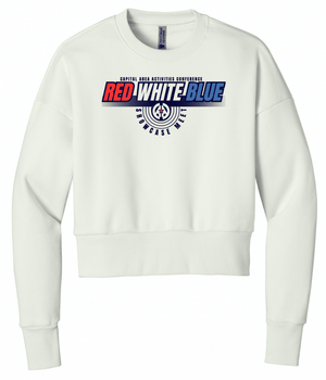 Custom Printed Apparel | Womens Custom White Crewneck | CAAC Event - Block Letter Design - CAAC Event - 19394
