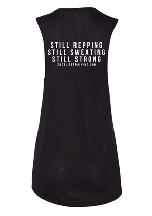 Custom Printed Apparel | Women's Flowy Scoop Muscle Tank | Zug Elite Training - ZET 15 - 19698