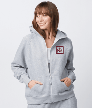 Custom Printed Apparel | Women's Full Zip Hoodie - Athletic Heather | St. Martha School Spirit Wear - St. Martha OD