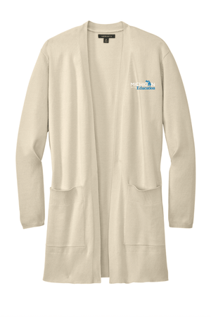 Custom Printed Apparel | Women's Open Front Sweater Cardigan - Cream | Michigan Department of Education - MI Dept of Ed - 19257