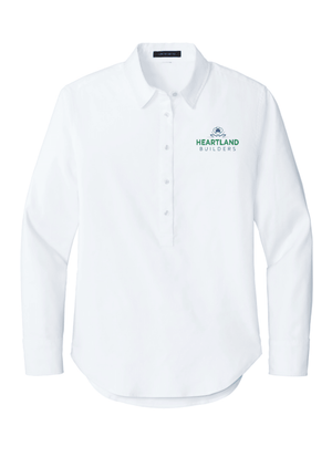 Custom Printed Apparel | Women's Oxford Shirt | Heartland Builders - Heartland Builders