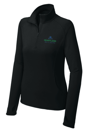 Custom Printed Apparel | Women's Performance Stretch 1/4 Zip | Heartland Builders - Heartland Builders