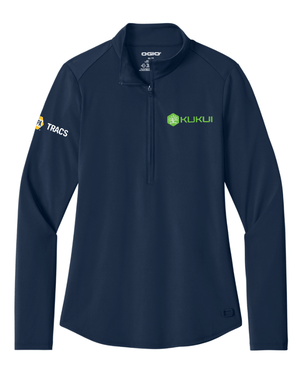 Custom Printed Apparel | Women's Performance Stretch 1/4 Zip - Navy | KUKUI - KUKUI - KUKUI