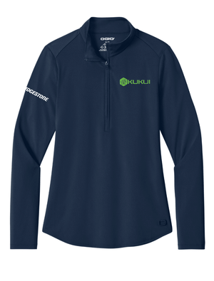 Custom Printed Apparel | Women's Performance Stretch 1/4 Zip - Navy | KUKUI - KUKUI - KUKUI