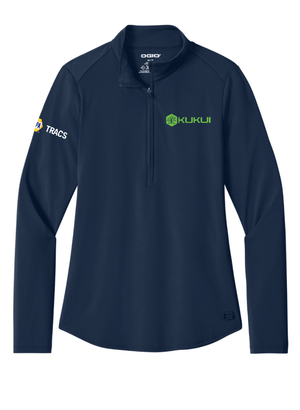 Custom Printed Apparel | Women's Performance Stretch 1/4 Zip - Navy | KUKUI - KUKUI - KUKUI