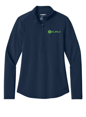 Custom Printed Apparel | Women's Performance Stretch 1/4 Zip - Navy | KUKUI - KUKUI - KUKUI
