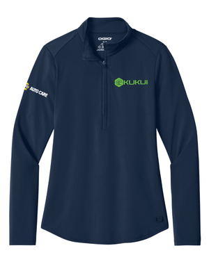 Custom Printed Apparel | Women's Performance Stretch 1/4 Zip - Navy | KUKUI - KUKUI - KUKUI