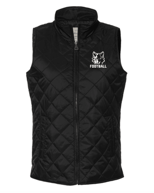 Custom Printed Apparel | Women's Quilted Vest | Okemos Football - Okemos Football