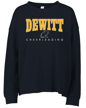 Custom Printed Apparel | Women's Relaxed Crewneck Sweatshirt | DHS Sideline Cheer - DHS Cheer - 19819