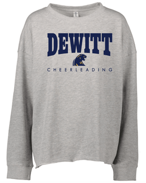 Custom Printed Apparel | Women's Relaxed Crewneck Sweatshirt | DHS Sideline Cheer - DHS Cheer - 19819