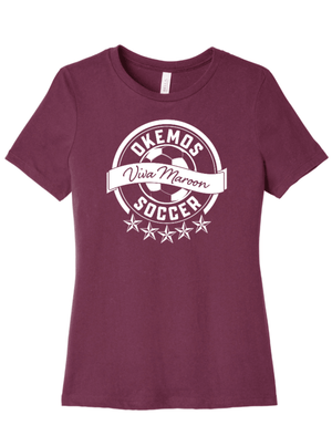 Custom Printed Apparel | Women's Relaxed T-Shirt | Okemos Boys Soccer - Okemos Boys Soccer