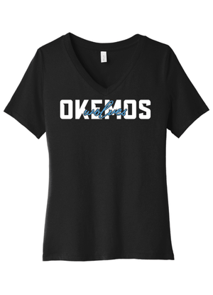 Custom Printed Apparel | Women's Relaxed V-Neck T-Shirt | Cornell Elementary - Cornell - 19720