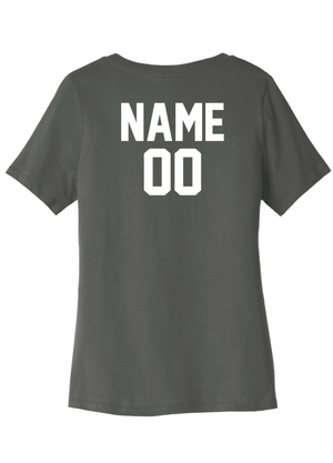 Custom Printed Apparel | Women's Relaxed V-Neck T-Shirt | LA Dragons - LA Dragons - 19946