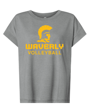 Custom Printed Apparel | Women's Relaxed Vintage Wash Tee | Waverly High School Volleyball - 19526 Wavery HS Volleyball