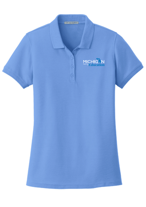 Custom Printed Apparel | Women's Short Sleeve Pique Polo | Michigan Department of Education - MI Dept of Ed - 19257