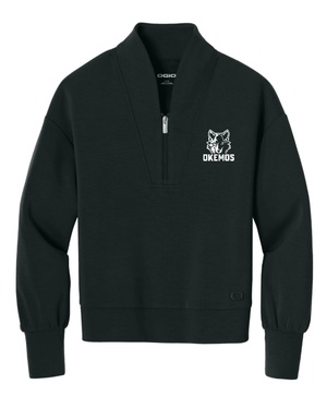 Custom Printed Apparel | Women's Soft Stretch 1/4 Zip - Black | Hiawatha Elementary - Hiawatha - 19478