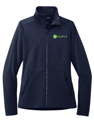 Custom Printed Apparel | Women's Stretch Fleece Jacket - Navy | Kukui - Kukui