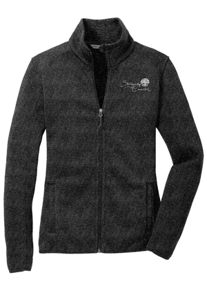 Custom Printed Apparel | Women's Sweater Fleece Jacket | Strategically Connected - Strategically Connected