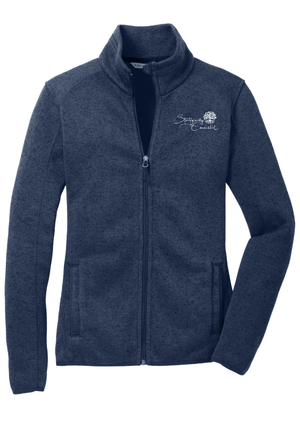 Custom Printed Apparel | Women's Sweater Fleece Jacket | Strategically Connected - Strategically Connected