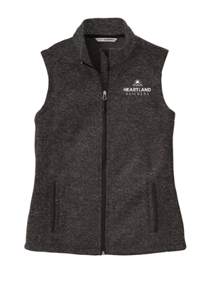 Custom Printed Apparel | Women's Sweater Fleece Vest | Heartland Builders - Heartland Builders