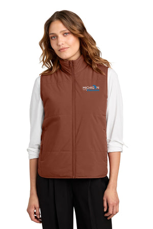 Michigan Department of Education Jackets & Vests Dark Sienna front view