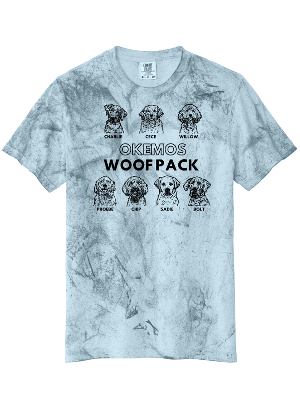Custom Apparel - Screen Printing - Woof Pack 2024 - Adult Colorblast Heavyweight T-Shirt - 2024 Woof Pack - 16526