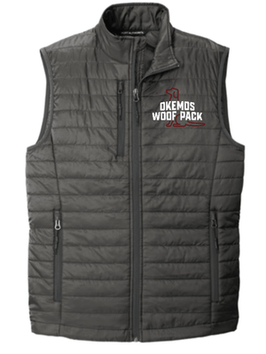 Custom Printed Apparel | Woof Pack 2025 - Grey Packable Puffy Vest - Woof Pack 2025 - 18247