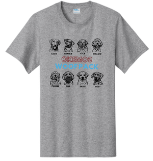 Custom Printed Apparel | Woof Pack 2025 - Woof Pack Dogs Adult Tall T-Shirts (Carolina Blue/Athletic Heather) - Woof Pack 2025 - 18247