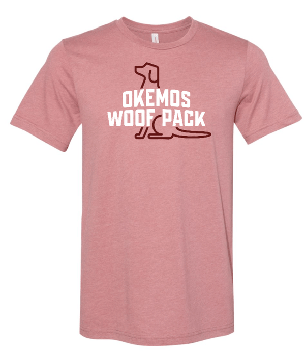 Custom Printed Apparel | Woof Pack 2025 - Woof Pack Logo Youth T-Shirt (Mauve/ Blue Lagoon) - Woof Pack 2025 - 18247