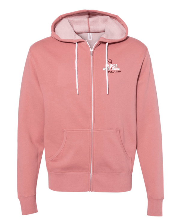 Custom Apparel - Screen Printing - Woof Pack - Adult Unisex Lightweight Full - zip Hoodie - Woof pack - 14985