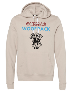 Custom Printed Apparel | Woof Pack Holiday 2025 - Adult Unisex Beige Fleece Hoodie (CHOOSE YOUR DOG) - Woof Pack W25 - 18763