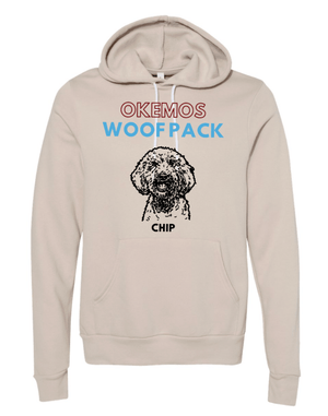 Custom Printed Apparel | Woof Pack Holiday 2025 - Adult Unisex Beige Fleece Hoodie (CHOOSE YOUR DOG) - Woof Pack W25 - 18763