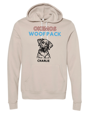 Custom Printed Apparel | Woof Pack Holiday 2025 - Adult Unisex Beige Fleece Hoodie (CHOOSE YOUR DOG) - Woof Pack W25 - 18763