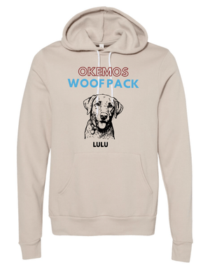 Custom Printed Apparel | Woof Pack Holiday 2025 - Adult Unisex Beige Fleece Hoodie (CHOOSE YOUR DOG) - Woof Pack W25 - 18763