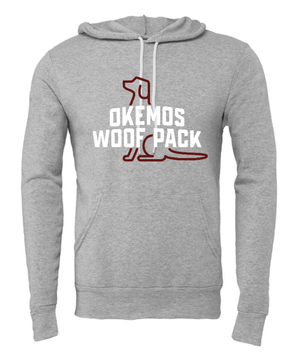 Custom Printed Apparel | Woof Pack Holiday 2025 - Adult Unisex Fleece Hoodie "Woof Pack Logo" (Carolina Blue/Athletic Heather) - Woof Pack W25 - 18763