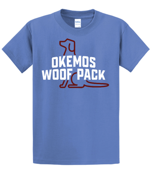 Custom Printed Apparel | Woof Pack Holiday 2025 - Adult Unisex Tall Carolina Blue T-Shirt "Woof Pack Logo" - Woof Pack W25 - 18763