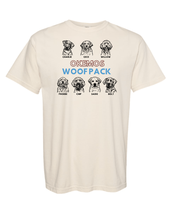 Custom Apparel - Screen Printing - Woof Pack Holidays - Garment Dyed Heavyweight T-Shirt - Woof Pack Holidays - 16953