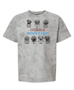 Custom Apparel - Screen Printing - Woof Pack Holidays - Youth Colorblast Heavyweight T-Shirt - Woof Pack Holidays - 16953