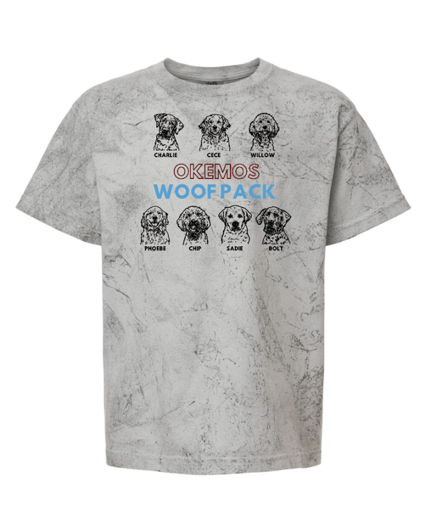 Custom Apparel - Screen Printing - Woof Pack Holidays - Youth Colorblast Heavyweight T-Shirt - Woof Pack Holidays - 16953