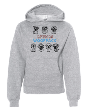 Custom Apparel - Screen Printing - Woof Pack Holidays - Youth Midweight Hooded Sweatshirt - Woof Pack Holidays - 16953