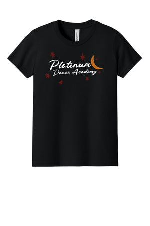 Platinum Dance Academy T-Shirt Black front view