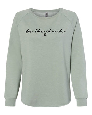 Epic Church 20th Anniversary Crewneck Sage front view